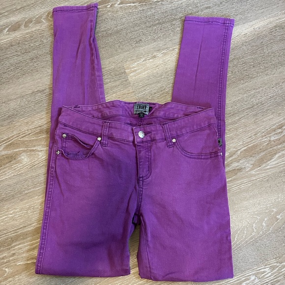 Tripp NYC Purple Skinny Jeans Size 7 - Picture 2 of 4